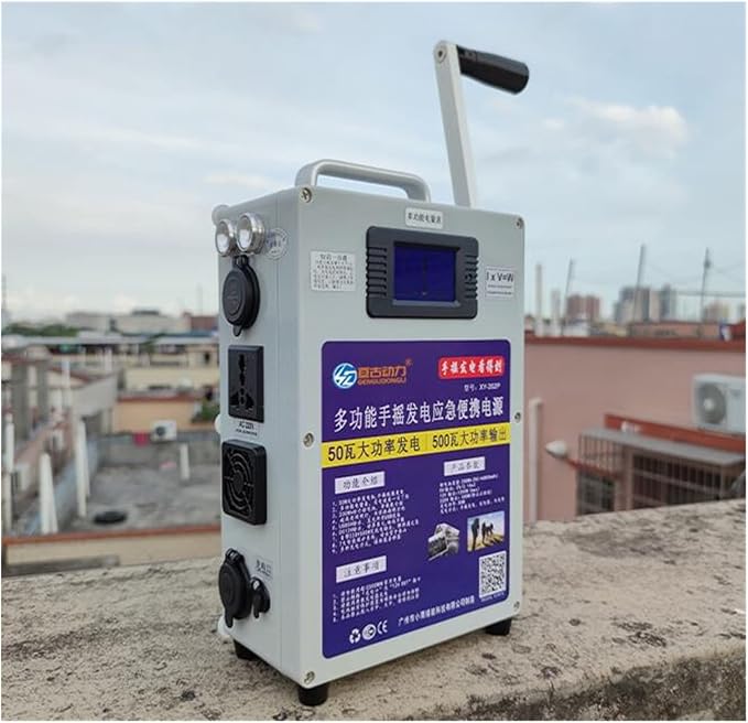 Hand Crank Generator Mobile Phone Charging Treasure High Power 500W Large Capacity Outdoor DC12V 240W Manual Generator(30W 200W XY-101)
