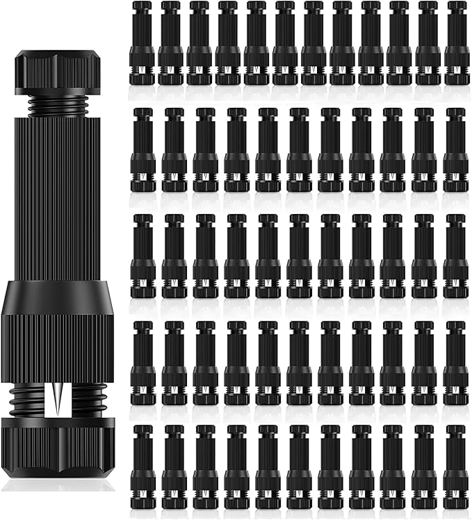 iCreating 56Pack Low Voltage Wire Connector, Landscape Lighting Connectors Waterproof for 14/2 Gauge Cable Landscape Wire Connectors Waterproof for Outdoor Path Lights Spotlights In-Ground Lights