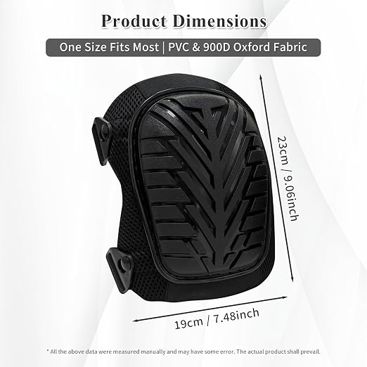Gute Work Knee Pads TPE Shield Gel Core 1 Pair Breathable Mesh | Black,900D Oxford Fabric,Hard Shell,Breathable 3D Mesh,Quick-Release Buckles,Non-Slip,For Construction,Gardening,Flooring