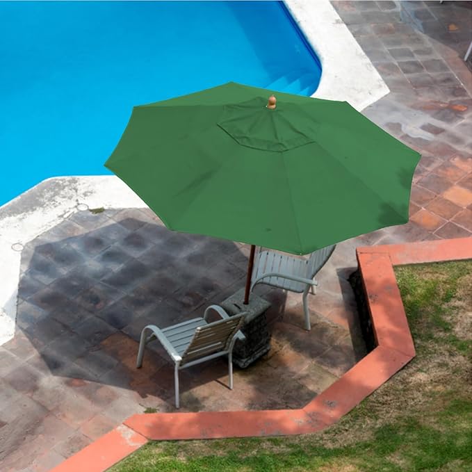 Patio Umbrella 9 ft Replacement Canopy for 8 Rib，Patio Umbrella Replacement Canopy Market Umbrella Top Fit Outdoor Umbrella Canopy（Only the top cover）