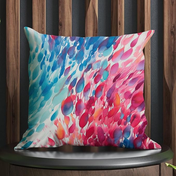 Make It Rain Fiesta Pillowcase Rainbow Colorful Cushion Cover 20x20 INClassic Accent Decorative Cushion Covers Home Decor for Patio Couch Bench