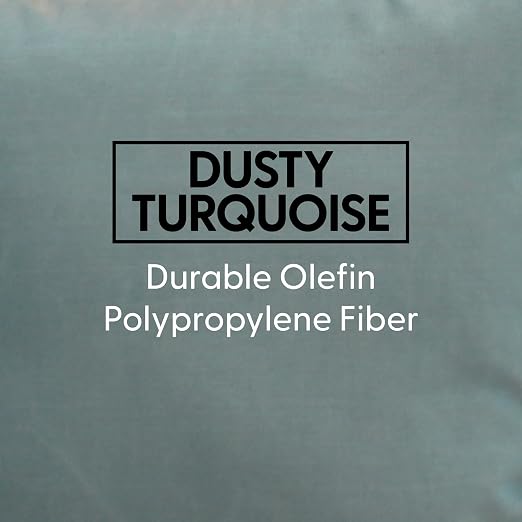 Factory Direct Partners Presidio 12" x 20" Lumbar Decorative Throw Pillow Set with Piping for Indoor/Outdoor Furniture UV, Fade, Weather-Resistant Olefin Fabric (2-Pack) - Dusty Turquoise, 13812-137