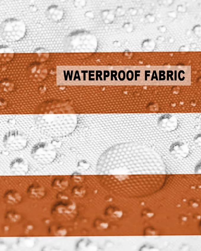 Outdoor Pillows 26x26 Waterproof Outdoor Pillow Covers Orange White Stripes Polyester Throw Pillow Covers Garden Cushion Decorative Case for Patio Couch Decoration Set of 2 Geometric