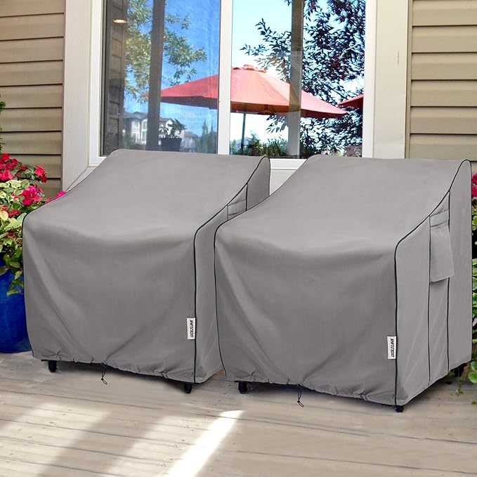 Patio Chair Covers Waterproof, Heavy Duty Outdoor Furniture Covers Fits up to 29W x 30D x 36H inches -2 Pack