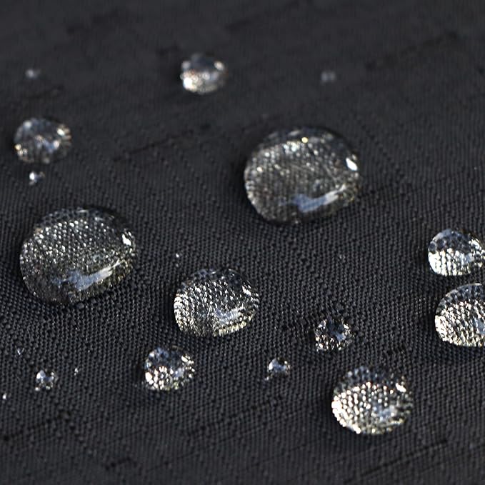 Outdoor Tablecloth Wrinkle-Free Stain Resistant Waterproof Polyester Fabric Table Cover with Zipper Umbrella Hole for Picnic/Party/Dinner/Patio Garden(60inch Round,Zippered,Black)