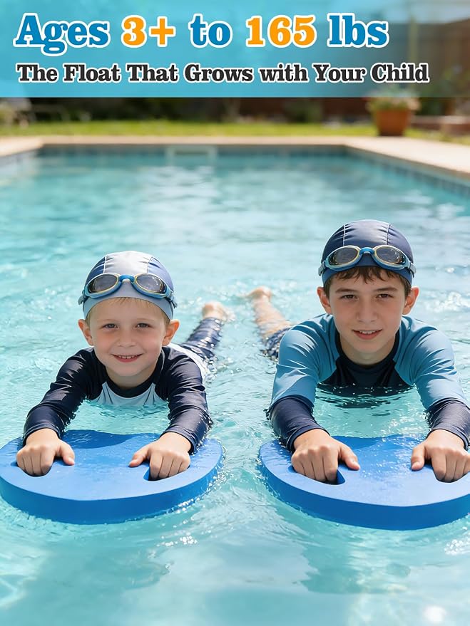 Swimming Kickboard for Kids - Swimming Training Aid Kickboard with Handrail Hole, Practising Swimming Kickboard for Beginners, Safety Swim Board Auxiliary for Children Summer Pool Party