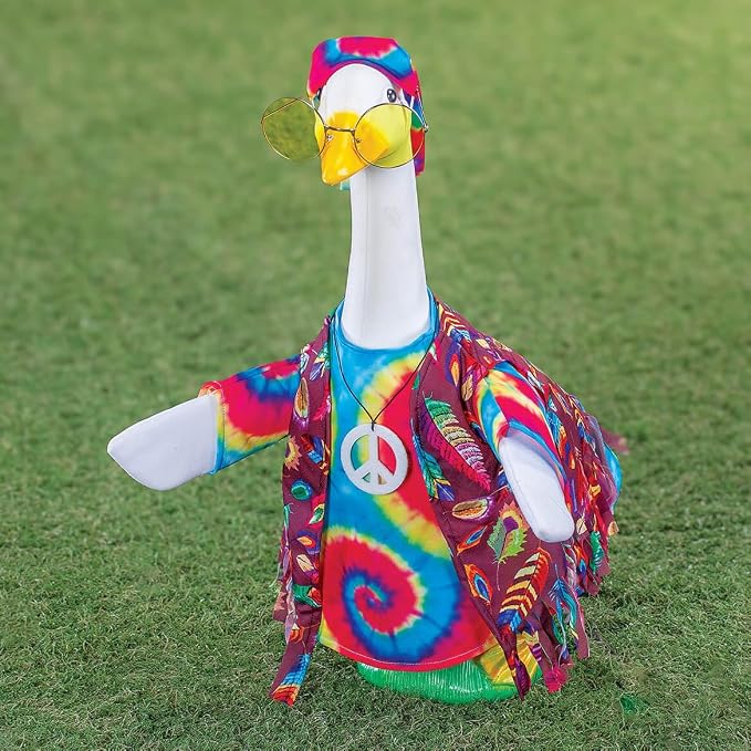 Gaggleville Hippie Goose Outfit, Fits Large 23" H Statue, by Fox Valley Traders