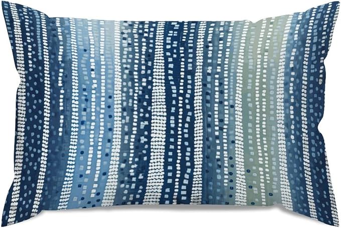 Antelope Aqua Animal Rectangular Throw Pillow Cover White Blue Animal Strip Throw Pillow Cover Modern Square Couch Sofa Cushion Covers for for Couch Bed Bedroom Living Room 16x24in