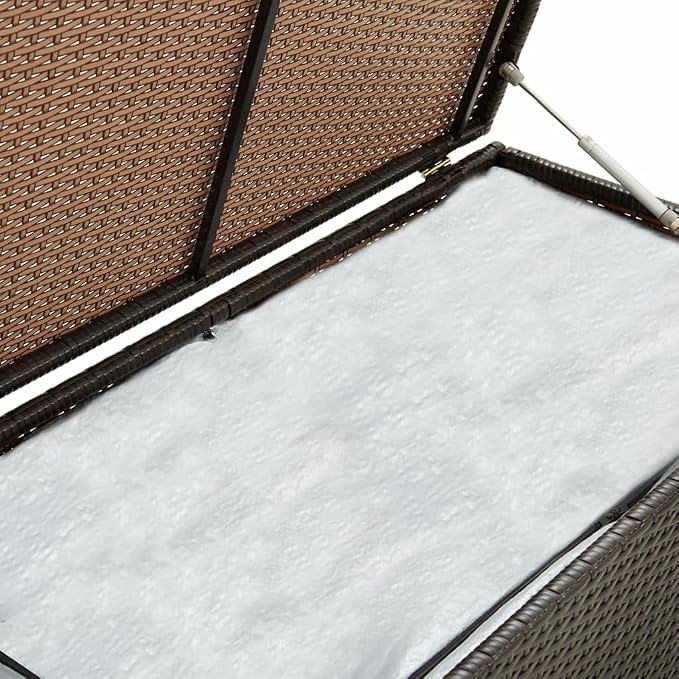 【Fast Shipping】Outdoor Rattan Storage Box, All Weather Deck Box for Patio Furniture Storage, Outdoor Toys and More Patio Storage Box 【Fast Shipping】Outdoor Rattan Storage Box, All Weather Deck Box for Patio Furniture Storage, Outdoor Toys and More Poly...