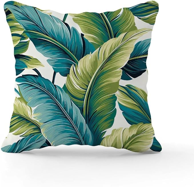Turquoise Lime Green Pillowcase Teal Blue Aqua Tropical Pillow Covers 26x26 INFarmhouse Accent Square Couch Sofa Cushion Covers for Patio Couch Bench