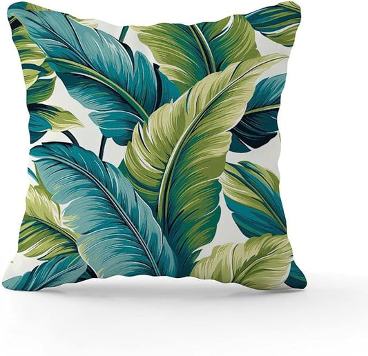 Turquoise Lime Green Pillowcase Teal Blue Aqua Tropical Pillow Covers 26x26 INFarmhouse Accent Square Couch Sofa Cushion Covers for Patio Couch Bench