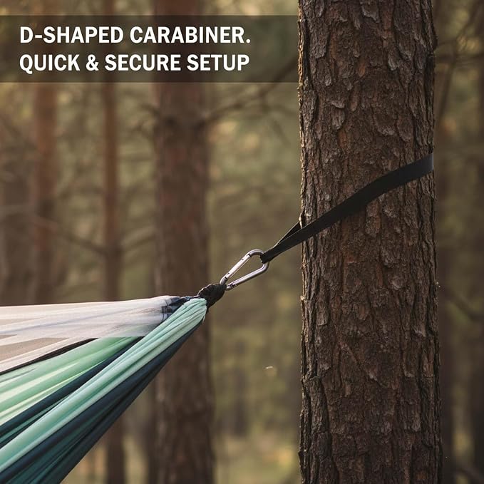 YSUEFIJO Outdoor Portable Hammock for Garden Or Camping, Lightweight Hammock with Strong Fabric, Comfortable Hammock for Relaxation, Easy to Hang Hammock, Perfect for Travel and Patio