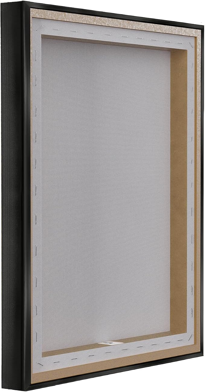Hammock Scene Coastal Lakehouse Calm, 16 x 20 Inch Canvas in Floater Frame | Stupell Industries · By Deb Strain · Ready to hang · Easy lake house decor · Made in USA