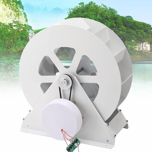 Water Turbine Generator, Water Wheel, Hydroelectric Generator, Low Speed Disc Type Power Generation, Outdoor Wind and Water Wheel,50W