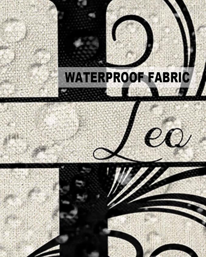 Personalized Gifts for Women/Men, Custom Pillow Case with Name Outdoor Waterproof Pillowcase, Letter L Customized Pillow Cases for Patio, Monogram Words Customs Pillow Cover 18" x 18", 2 Pcs