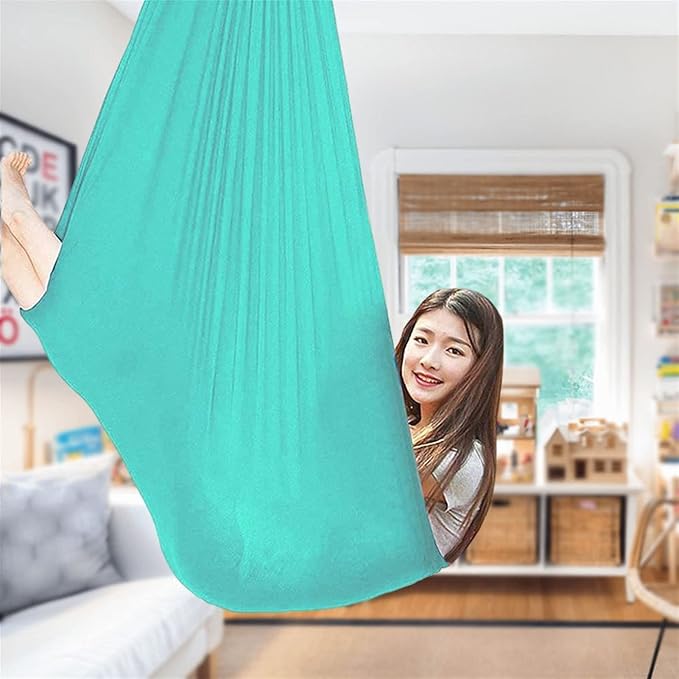 Physical Therapy Swing for Kids Autism, Adjustable Breathable Cuddle Hammock Indoor- Has A Calming Effect On Children (Hanging Hardware Included), Up to 440 Lbs (200 Kg)