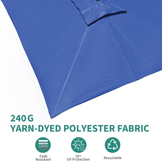 Garvee Cantilever Patio Umbrella 10x10 ft Large Rectangle Umbrella Outdoor Market Umbrellas 360 Rotation Offset Hanging Outdoor Shade for Patio