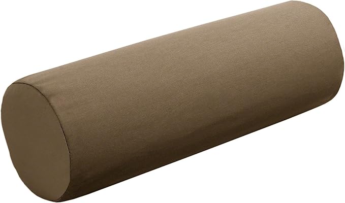 Cushion Source 20" x 6" Sunbrella Bolster Pillow, Indoor/Outdoor Decorative Support Pillow, Fade and Water Resistant, Sunbrella Cocoa