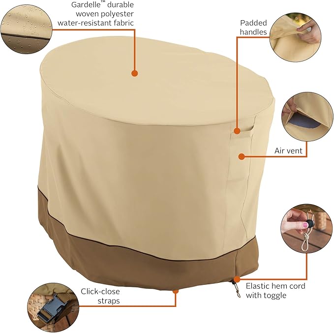 Classic Accessories Veranda Water-Resistant 46 Inch Papasan Patio Chair Cover, Outdoor Chair Covers