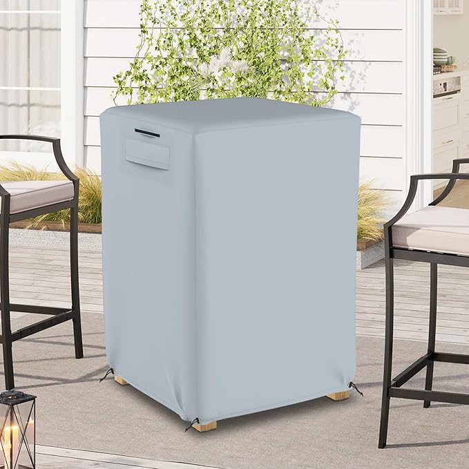Seal Skin Covers Outdoor Square Coffee Table Cover, Heavy-Duty Elite PVC Waterproof & UV-Resistant Material, All-Weather Protection for Patio Furniture (Gray, 48"L x 26"W x 18"H)