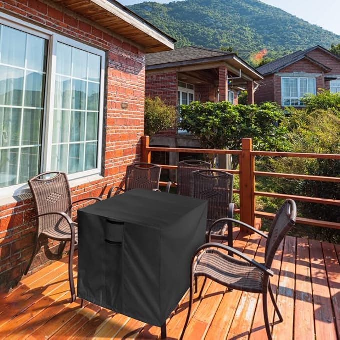 Outdoor Table Cover for Patio Bar Height Table, 32 Inch Square Outdoor Bistro High Top Table Cover, Waterproof Patio Furniture Cover for Small Tall Table - 32 X 32 X 39 Inch