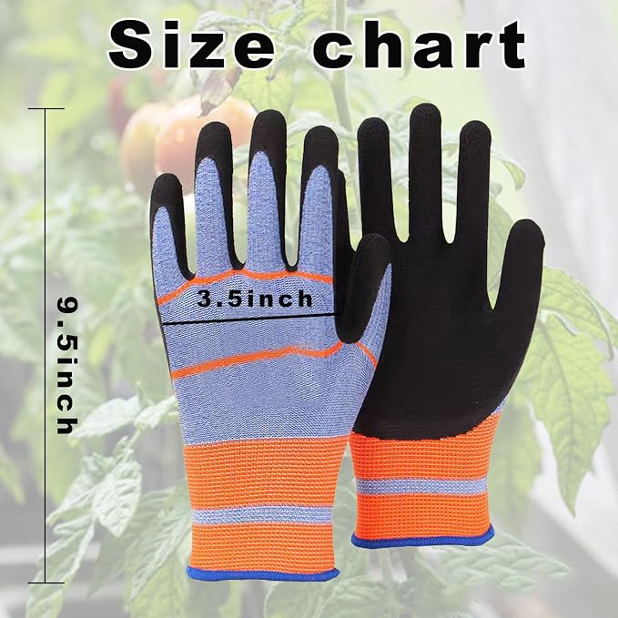6 Pairs Gardening Work Gloves for Women & Men | Latex Coated, Protective, Summer Breathable, Lightweight Durable, Yard Chores, Planting, Weeding, Patio Outdoor Garden Tasks