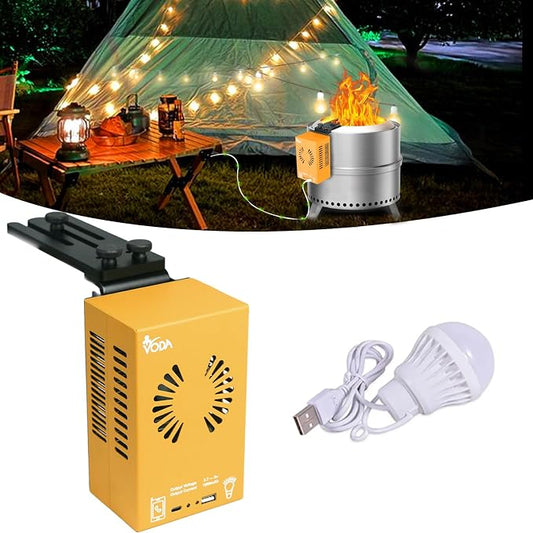 Heat Powered Generator for Smokeless Fire Pit, Smokeless Firepit Accessories, Patent Heat Powered Generator for Charging Cell Phones & Lighting Power Supply
