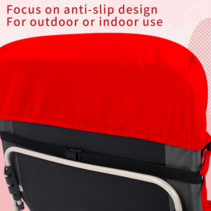 Tudomro Outdoor Chaise Lounge Cushion 66x21x4'' Waterproof & Fade-Resistant Patio Pool Chaise Lounge Cushion Headrest Pillow Tie Replacement Rocking High Back Chair(Bright Red,Set of 2)
