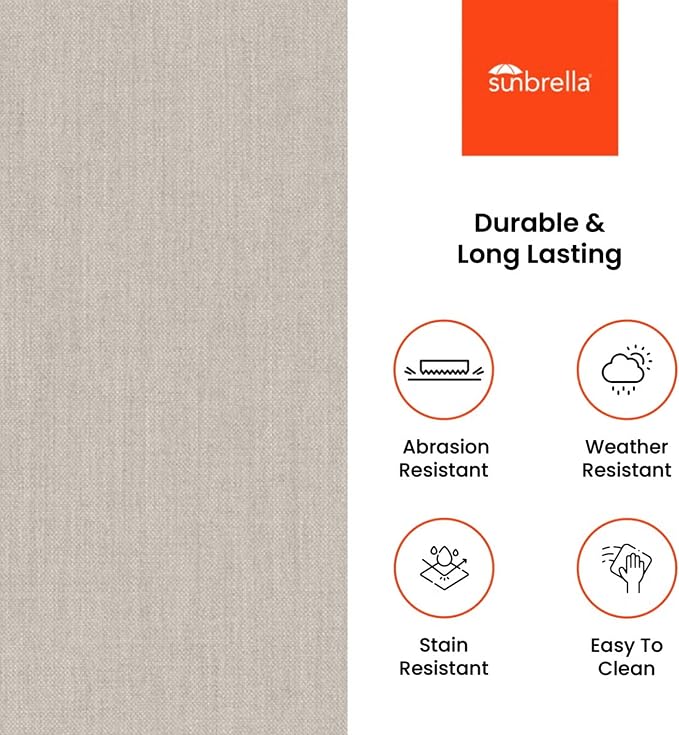 Covers & All Sunbrella Throw Pillows Set of 2, 12 x 12 Inch Square Outdoor & Indoor Cushions with Insert, Fade & UV Resistant Fabric (Cast Ash)