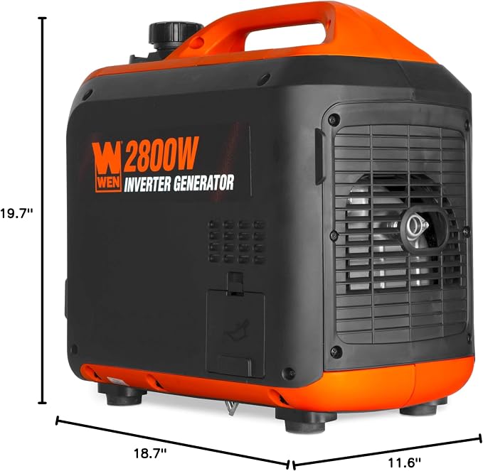 WEN 2800-Watt Dual Fuel Inverter Generator, Quiet, Portable, and Lightweight with Fuel Shut Off and CO Watchdog (DF280iX)
