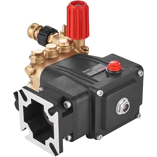 VEVOR Horizontal Triplex Pressure Washer Pump, 3/4" Shaft, 3300 PSI, 3.0 GPM, Replacement Power Washer Pumps Kit, Parts Washer Pump, Compatible with Simpson MorFlex Models 40224, 40225, 40226 etc.