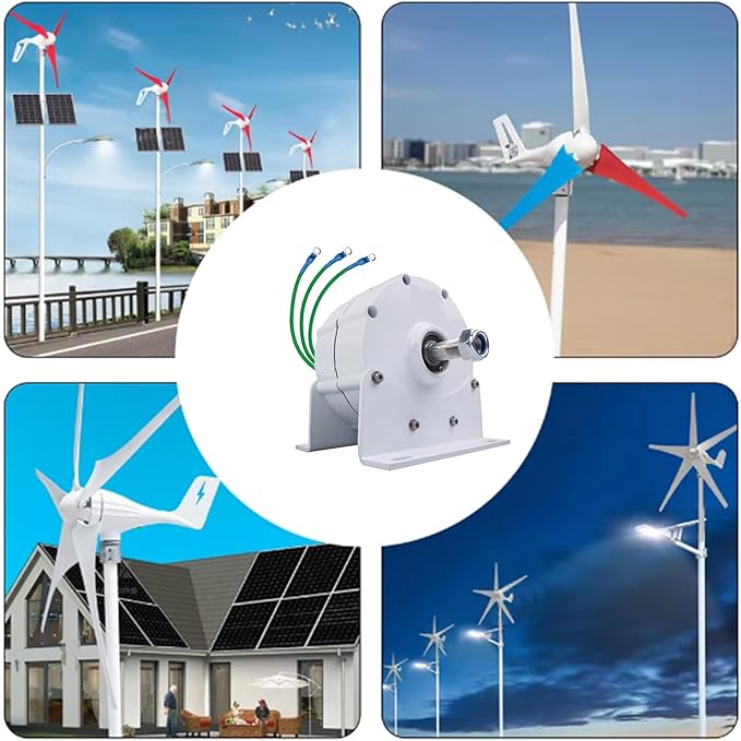 12v, 12000W 12V-220V Gearless Permanent Magnet Generator with Base 3 Phase AC Output Low RPM Free Energy Power Generator for Hydraulic/Wind Power