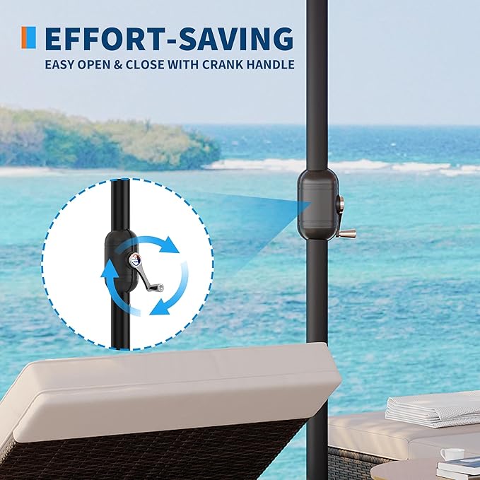 Double-Sided Patio Market Umbrella, 15Ft Large Outdoor Umbrella with Base Included, Double-Topped Outdoor Umbrellas for Poolside Lawn Backyard