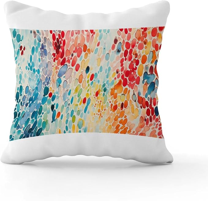 Throw Pillow Covers Make It Rain Fiesta Pillowcase Abstract Rainbow Colorful Pillow Cover Accent Outdoor Waterproof Decorative Pillow Cover for Patio Couch Bench 22x22 in