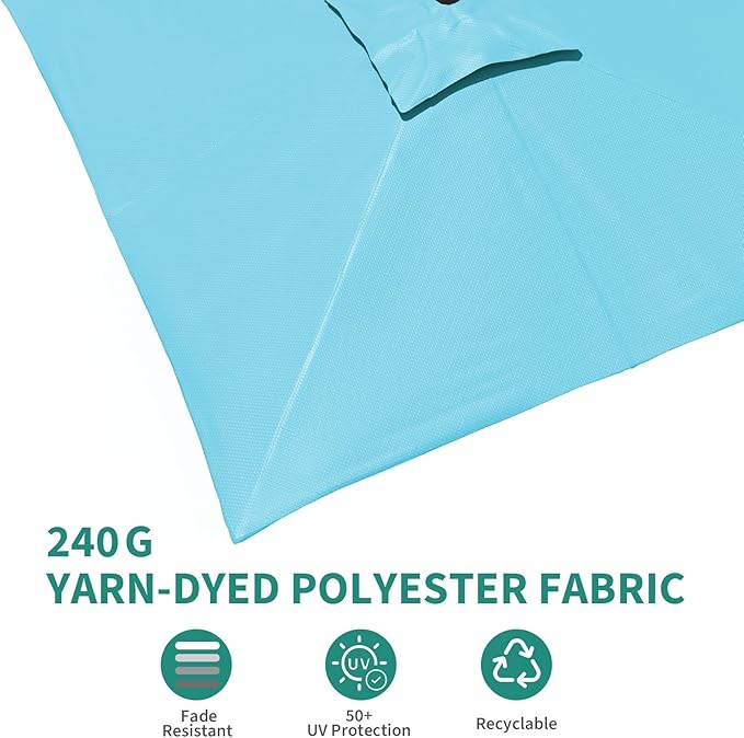 GarveeHome Cantilever Patio Umbrella 10x10 ft Large Rectangle Umbrella Outdoor Market Umbrellas 360 Rotation Offset Hanging Outdoor Shade for Patio Deck Pool Backyard