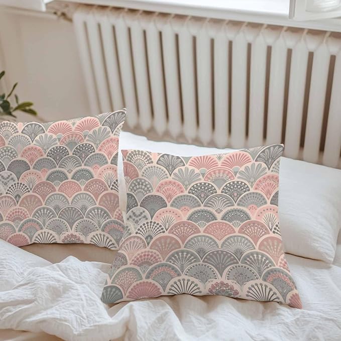 Vintage Ethnic Waterproof Outdoor Pillow Covers Set of 2 Home Decor, Colorful Abstract Geometric Motifs Art Pillowcase Patio Pillow Covers for Couch Bench Furniture Garden 20x20in