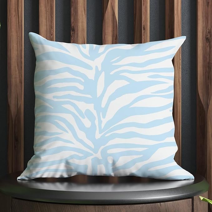 Pillowcase Blue Tiger Print Cushion Cases Abstract Animal Tiger Print Pillow Cover Accent Outdoor Garden Decoration for Outside Couch Chair Patio 22x22 in