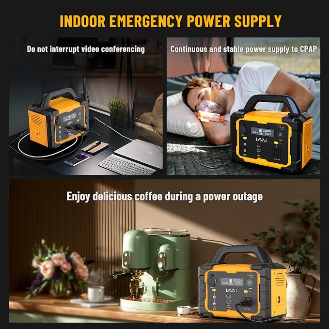 Solar Generator 300W Portable Power Station with 100W Foldable Solar Panel, 294Wh Lithium Battery, 120V/300W AC Outlet, Quiet Generators for Home, RV, Outdoor, Camping and Emergencies Use