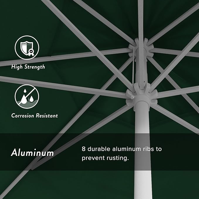 California Umbrella 7.5' Rd Aluminum Patio Umbrella, Crank Lift
