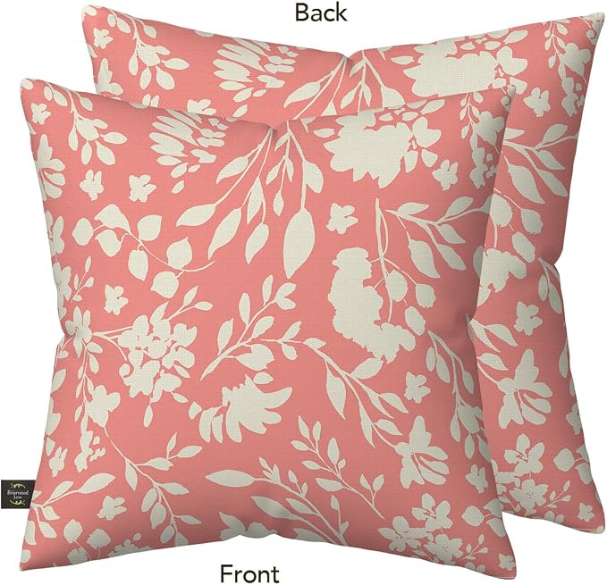 Briarwood Lane Everday Indoor/Outdoor Pillow 17x17 Delicate Pink Floral for Everday Pillow