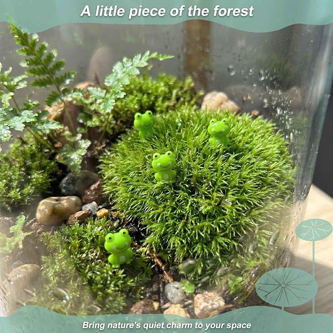 100 Pack Mini Green Plastic Frogs, Small Tiny Figurines for Miniature Garden, Micro Landscape, Succulent Planters, Moss Pot & Tiny House Décor