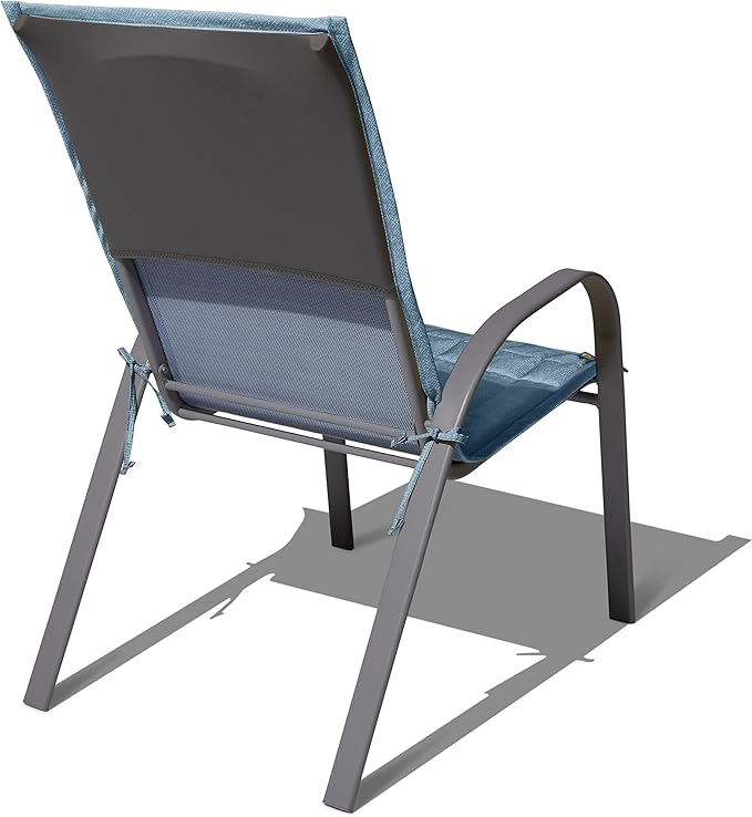 DUCKCOVERS Weekend Water-Resistant Patio Chair Slipcover, 45 x 20 Inch, Blue Shadow, Outdoor Chair Covers