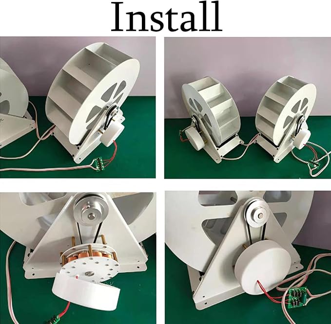 Water Turbine Generator, Water Wheel, Hydroelectric Generator, Low Speed Disc Type Power Generation, Outdoor Wind and Water Wheel,50W
