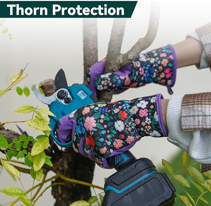 Gardening Gloves for Women, Touchscreen Printed Thorn-Proof | Non-Slip Work Gloves, Ideal Gift for Gardeners, Suitable for Yard Landscaping, Planting & Outdoor Gardening