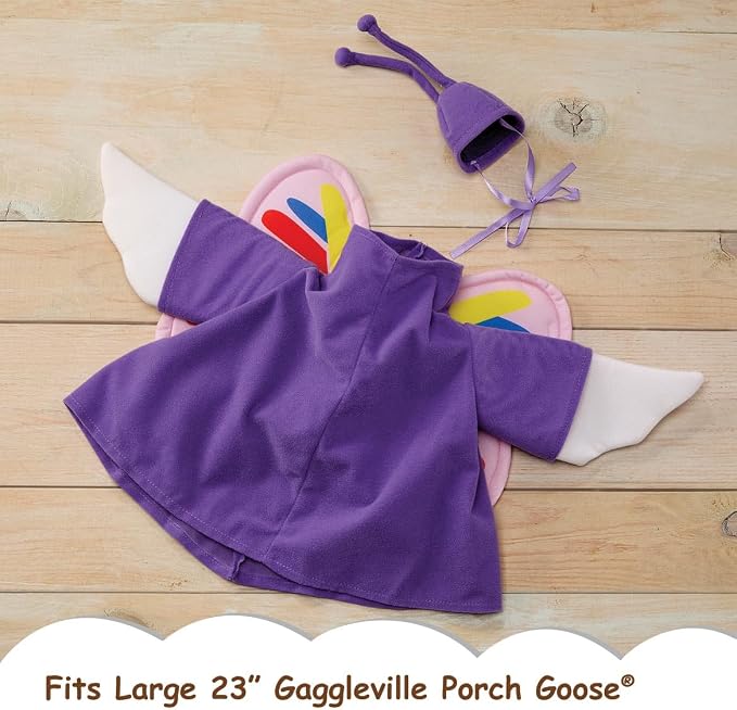 Gaggleville Butterfly Goose Outfit, Fits Large 23" H Statue, by Fox | Valley Traders