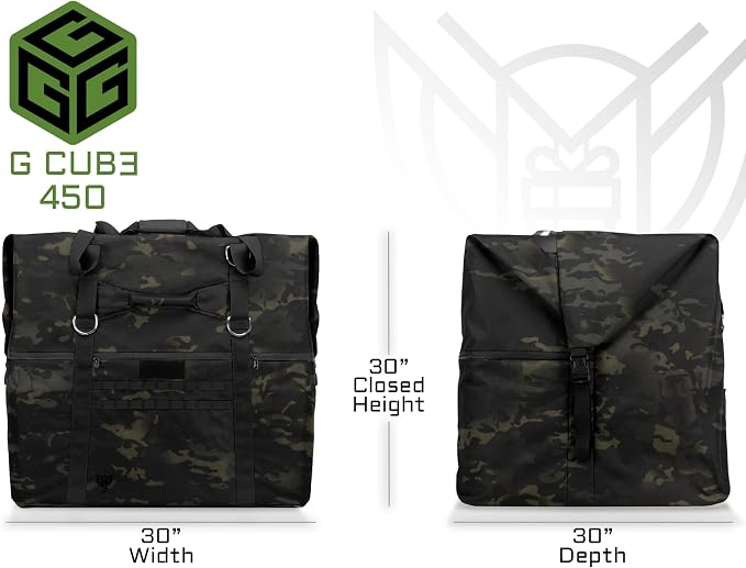 Xtreme Sight Line ~ G CUBƎ 450 Faraday Bag for Large Generators and Electronics ~ Protects Against EMP/CME/EMF/RF ~ Diamond Form Farday Lined Interior ~ Midnight Multicam