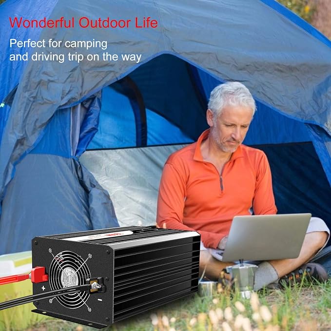 Xijia 3500W Pure Sine Wave Inverter 24V DC to 120V AC Converter for Off-Grid Solar System, Home Backup, RV, Truck – High Efficiency, Low Idle Power, Strong Load Capacity,Surge 7000W