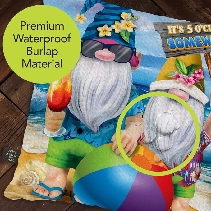 Briarwood Lane Summer Indoor/Outdoor Pillow 17x17 Summer Gnomes for Summer Pillow