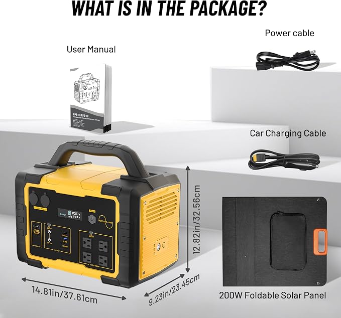 Stary LINE 1800W Solar Generator Kit with 200W Panel – 1024Wh Power Station for Home Backup, RV, Off-Grid Living – Fast Solar Recharge