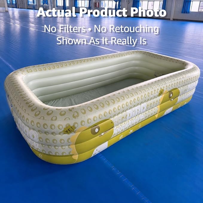 120" 4-Layer Thickened Inflatable Pool for Kids & Adults,Green | 120",4-Layer,0.32mm Thickened PVC,16Lbs,Swimming Pool for Family, pets,Backyard,Outdoor Summer